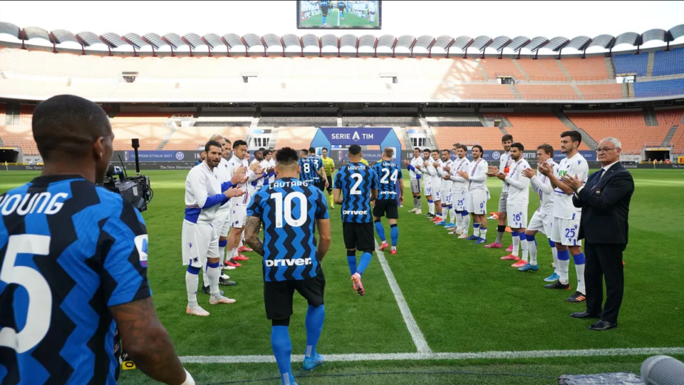 L'omaggio della Sampdoria agli interisti